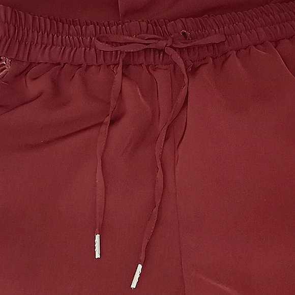 H&M Burgundy Joggers with Side Satin Stripe in Size 8 (NWT) - Picture 5 of 9